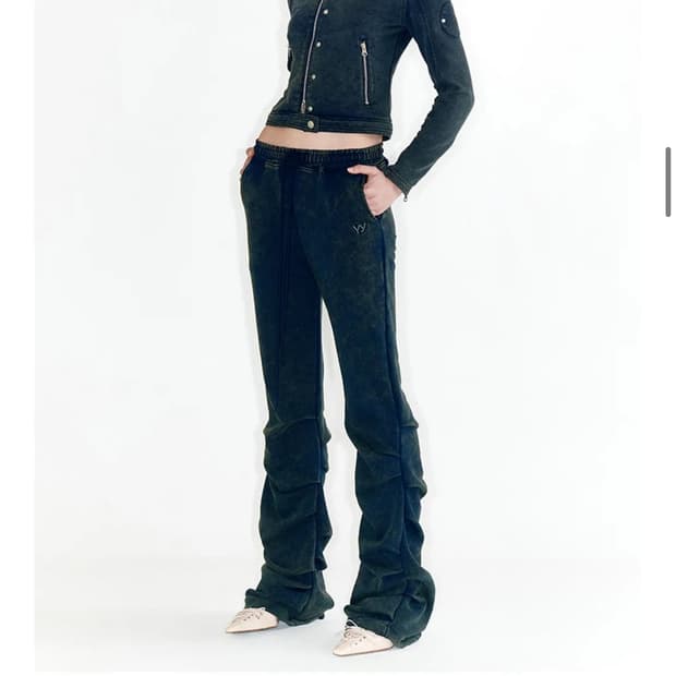 오픈와이와이 저지 셔링 팬츠 네이비 1사이즈