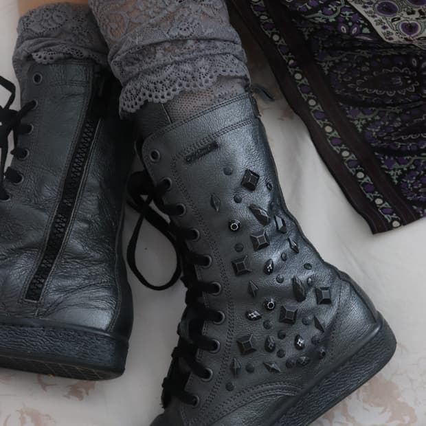[Diesel] Stud Lace-Up Boots