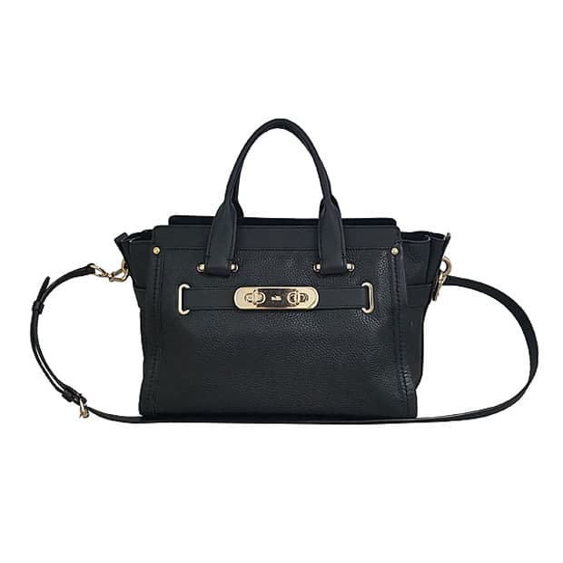 COACH 코치 거의새것 스웨거 여성 크로스백 토트백 가방 블랙