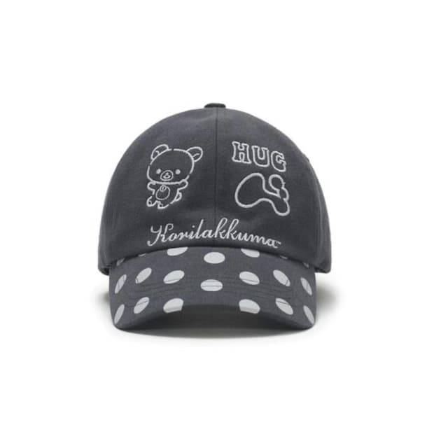 허그유어스킨 Korilakkuma dot ball cap (Charcoa