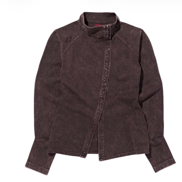 미스치프 워시드 져지 셔츠 퍼플브라운 m사이즈 판매합니다