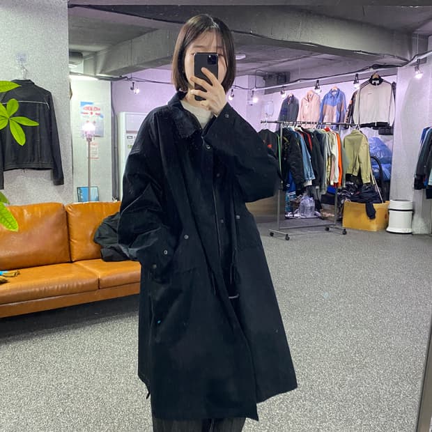 세컨드 모놀로그 블랙 피쉬테일 야상 자켓 B4499