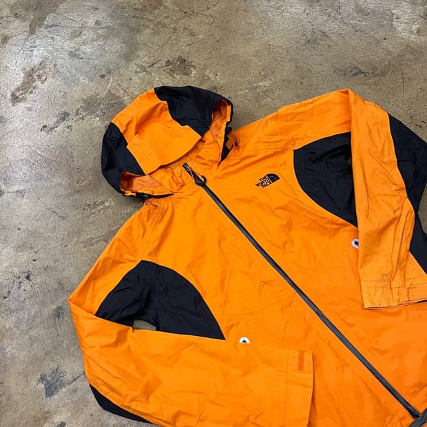 [정품/XL] 노스페이스 오렌지 블랙 바람막이 자켓 b17