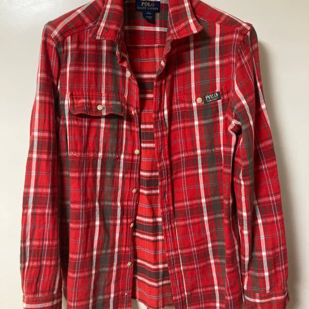 폴로 랄프로렌 여성 체크 셔츠 L