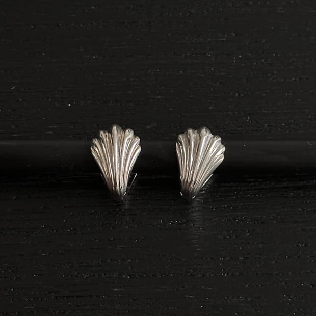 빈티지 실버 쉘 이어링