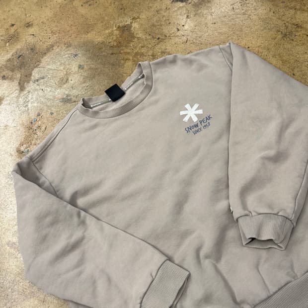 [정품/105] 스노우피크 베이지색 맨투맨 티셔츠 b14