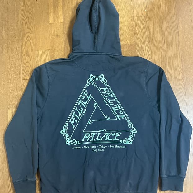 XXL 2XL 팔라스 트라이 르 뵈르 자수 후드 네이비 후디