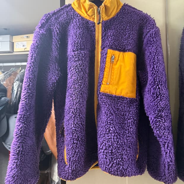 [M사이즈] 90s 피코 레트로 딥파일 후리스 보라/옐로우