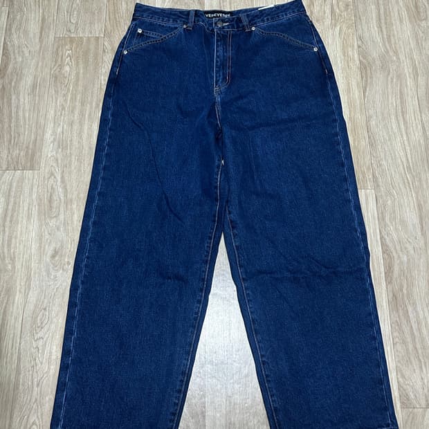 예스아이씨 플라워 리벳 데님 팬츠