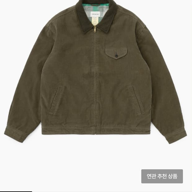 카키스 코듀로이 스윙자켓 다크올리브 L