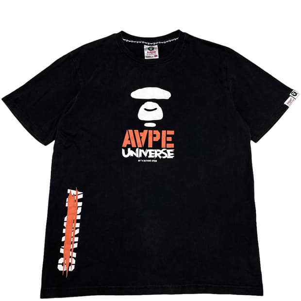 Aape 에이프 블랙 반팔 티셔츠