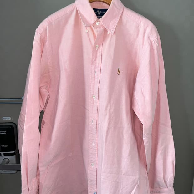 폴로랄프로렌 오버핏 핑크 셔츠