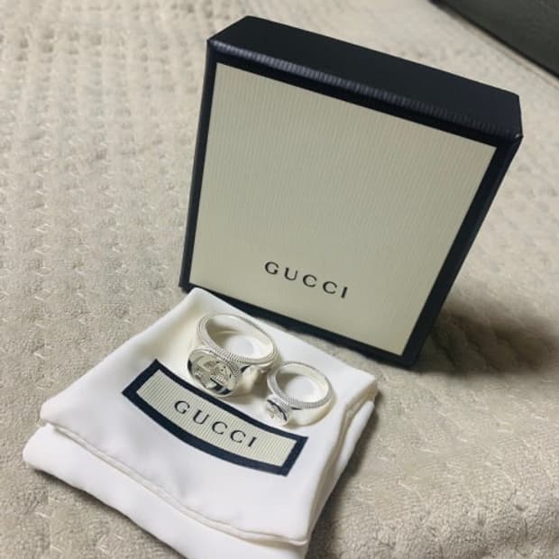구찌 실버G반지