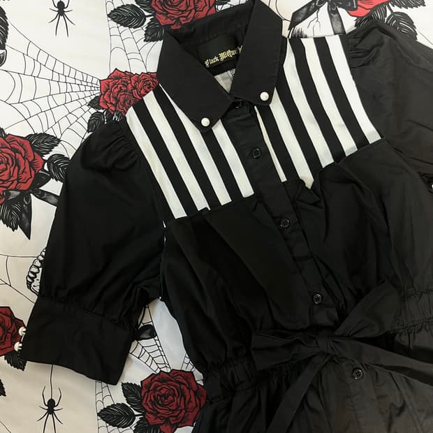 일본 빈티지 고스 펑크 셔츠 원피스