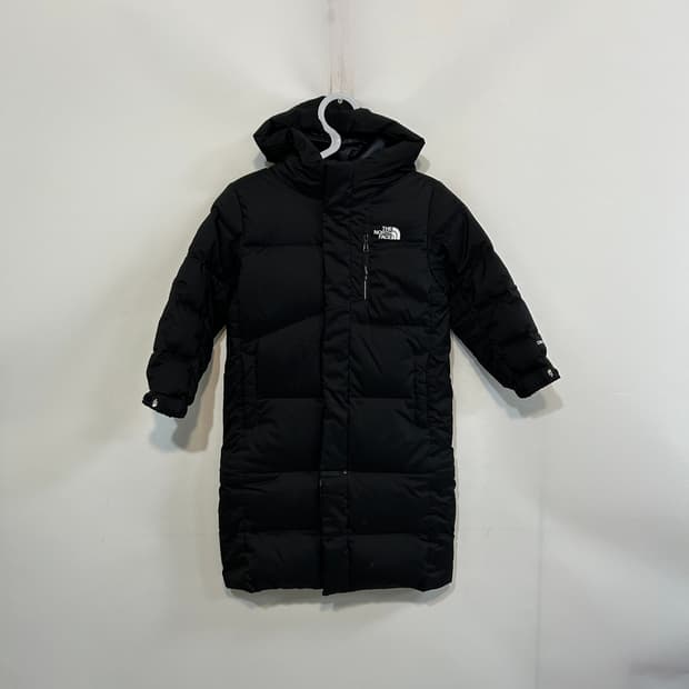 노스페이스 키즈 거위털 롱패딩 110