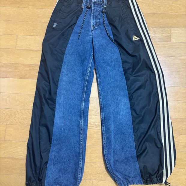 아디다스 리메이크 데님 믹스 나일론