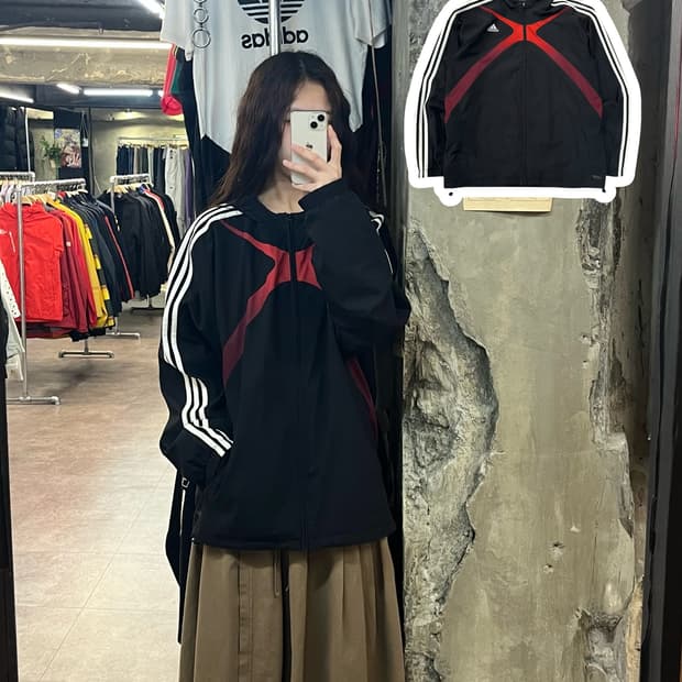 아디다스 후드 바람막이 블랙 100 #csz2091