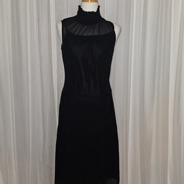 comme ca ism 셔링 홀터넥 리본 플리츠 원피스 공겜여주 히메갸루