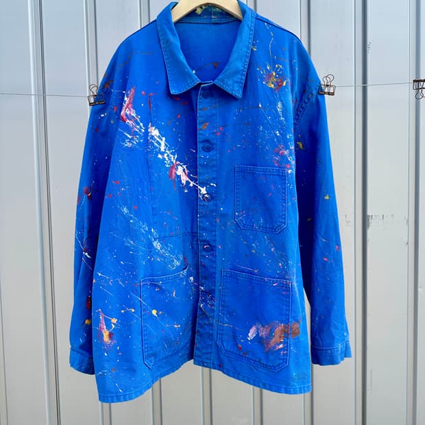 페인팅 프렌치 워크웨어 자켓