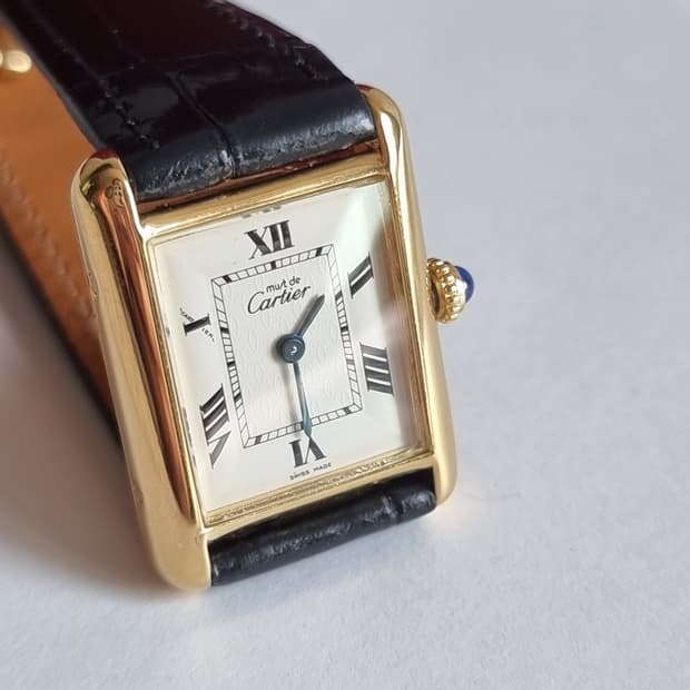 까르띠에 빈티지 탱크머스트 SM 디버클 여성 시계 99년대