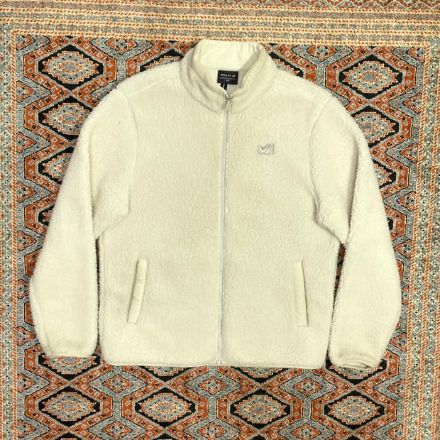 밀레 아이보리 플리스 집업 자켓 남성105