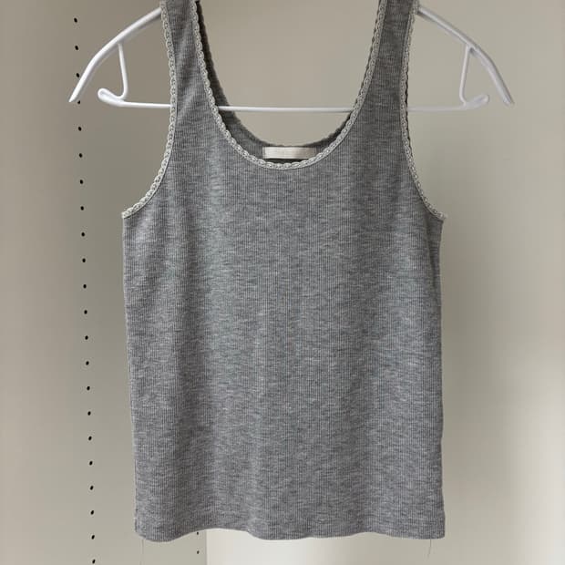 샵페어리 farire 슬리브리스 그레이 레이스 나시 회색 모리걸