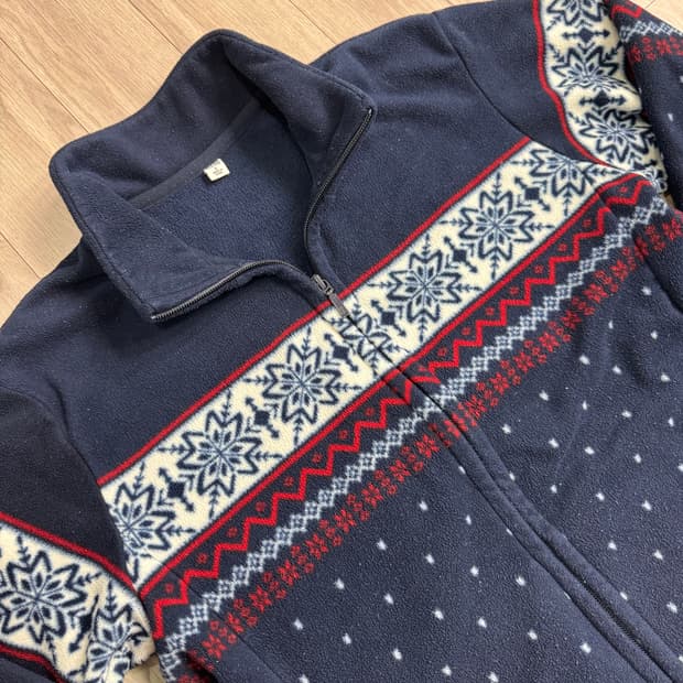 유니클로 노르딕 도트 플리스 집업