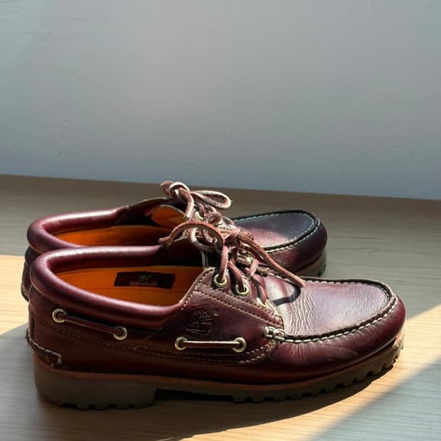 팀버랜드 3아이 보트슈즈 버건디