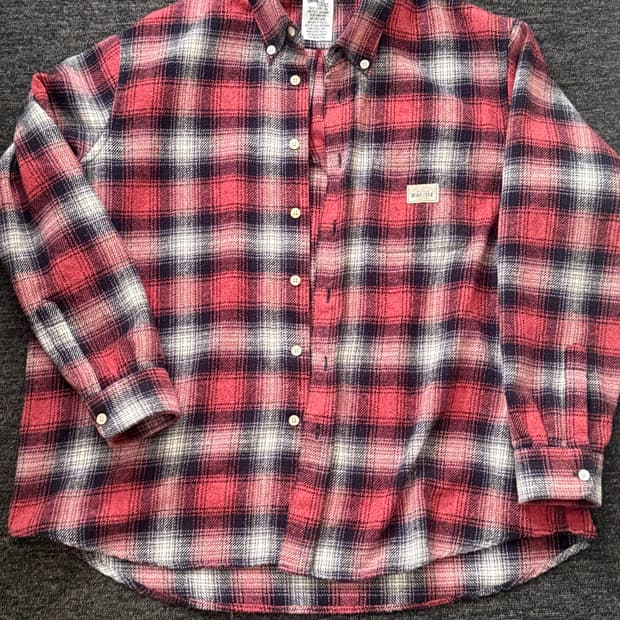 [M] 스투시 x 아워레가시 워크샵 체크 셔츠 레드 아버리스트 체크