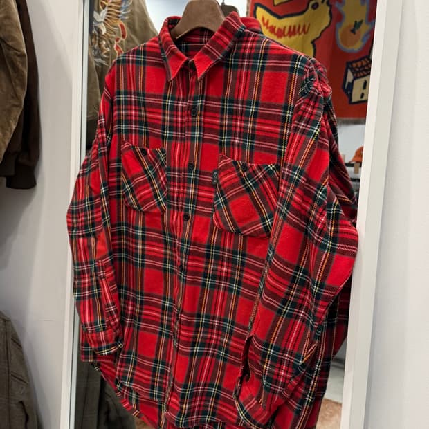 vtg 빈티지 플란넬 체크 셔츠