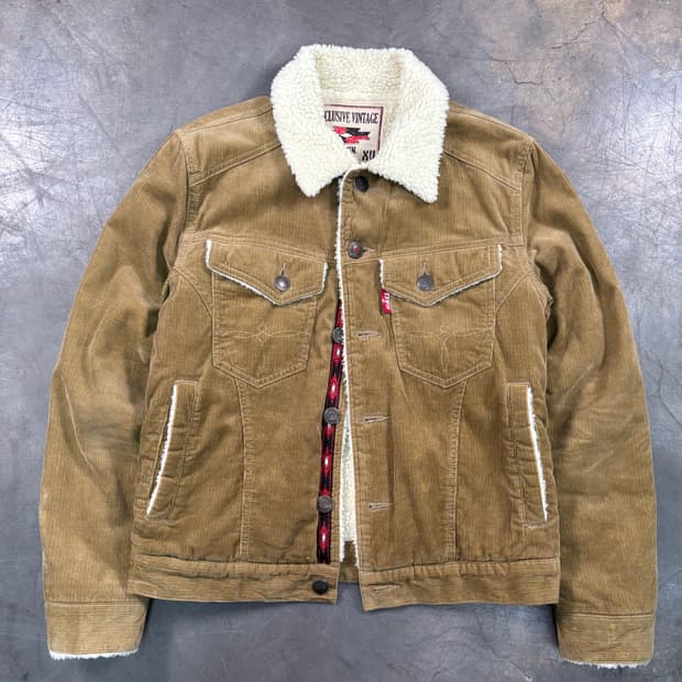 에드윈 아즈텍 코듀로이 쉐르파 자켓