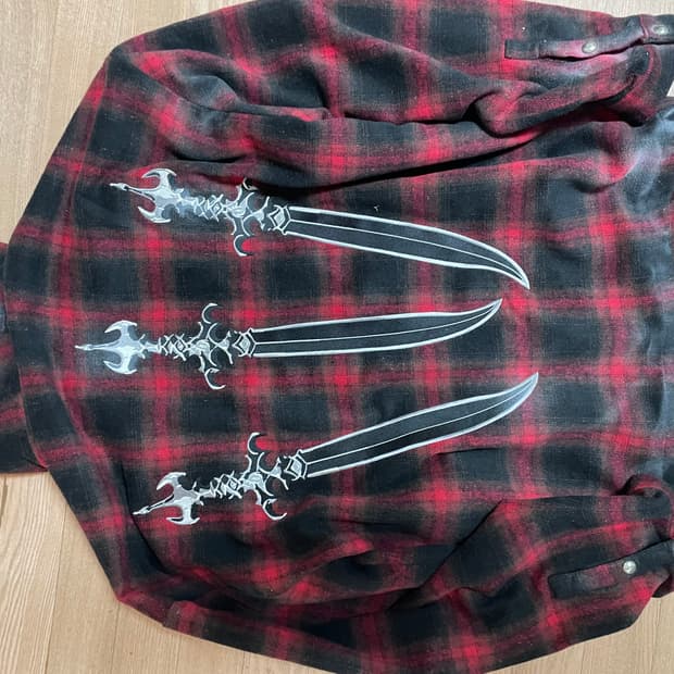 떠그 클럽 아랍 소드 플란넬 후드 집업 레드