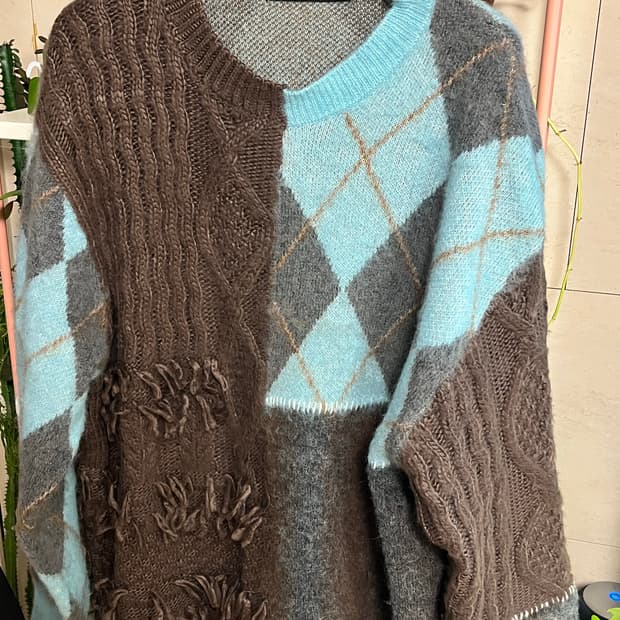 [XL]Zara andersonbell 아가일 체크 니트