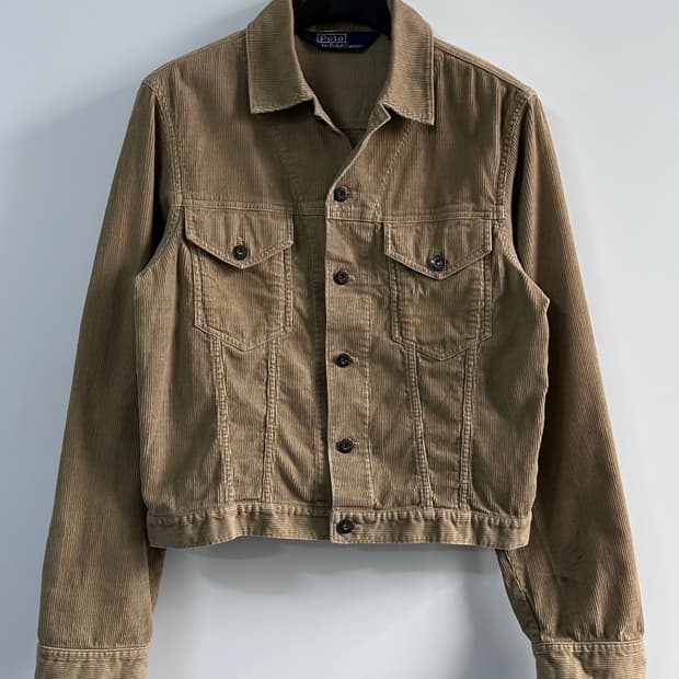 폴로 베이지 코듀로이 트러커 자켓 (va.95)