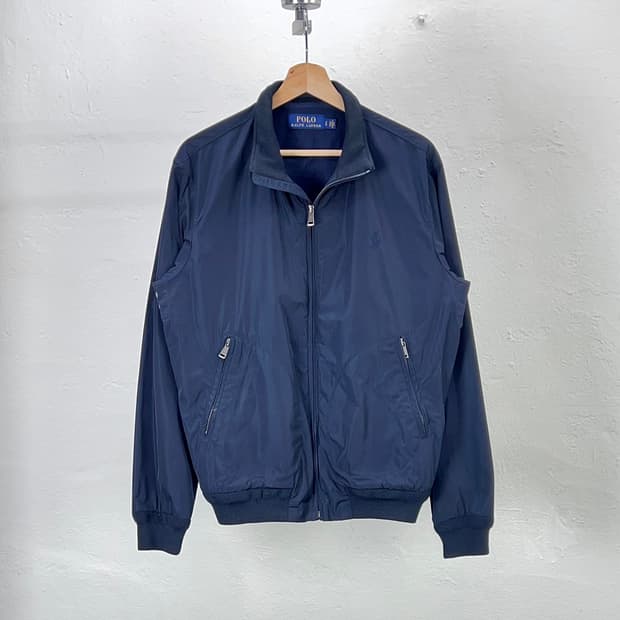 폴로 랄프로렌 네이비 모크넥 폴리쉘 블루종 자켓