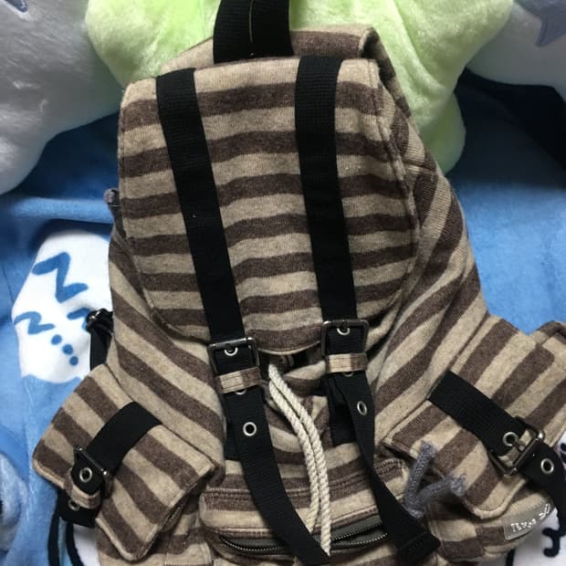 [tensedance]탠스댄스 파히섬 울 스트라이프 백팩 브라운