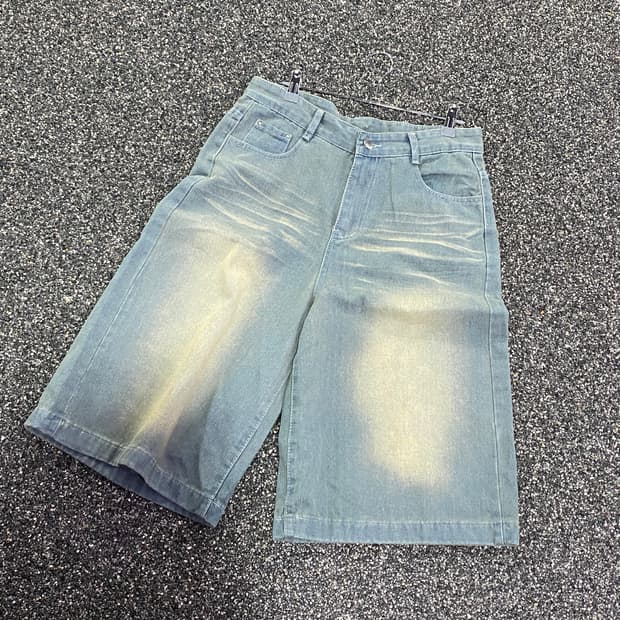빈티지 워싱 데님 버뮤다 팬츠 B2302
