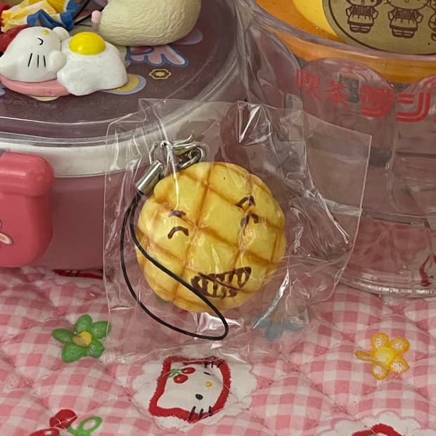 고전 메론빵 베이커리 스트랩 빈티지 갸루 디저트 스위츠 키링 산엑스