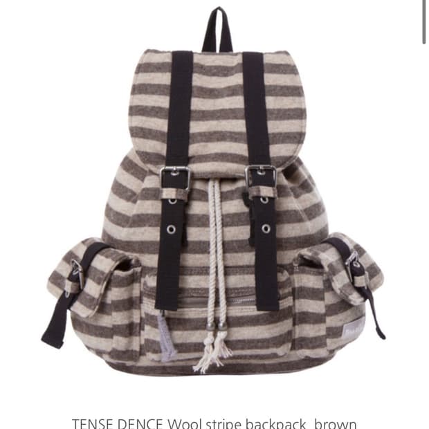 텐스댄스 파히섬 울 스트라이프 백팩 브라운
