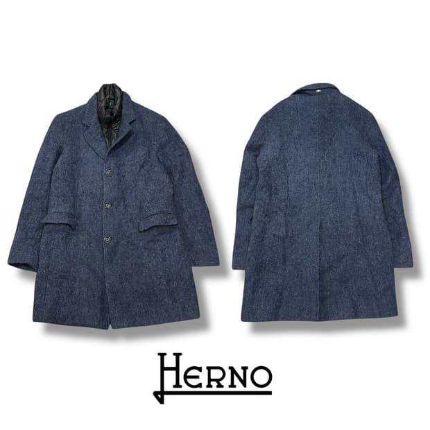 에르노 패디드 모헤어 롱코트 s08748