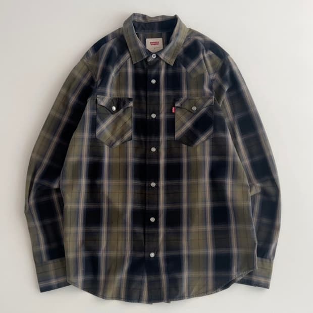 리바이스 웨스턴 체크셔츠 M