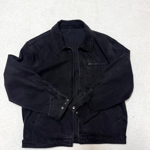 무탠다드 데님 워크 재킷 워시드블랙 L