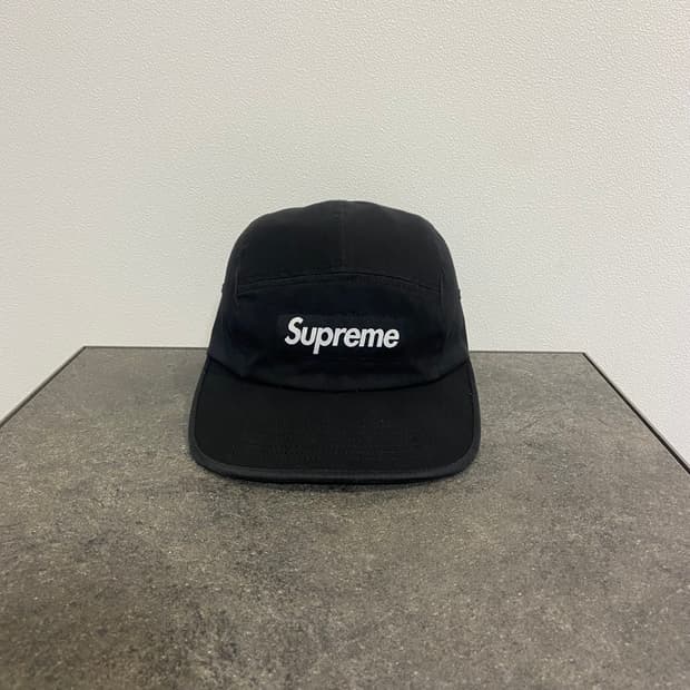 (OS) 슈프림 박스로고 캠프캡 모자 워시드 블랙