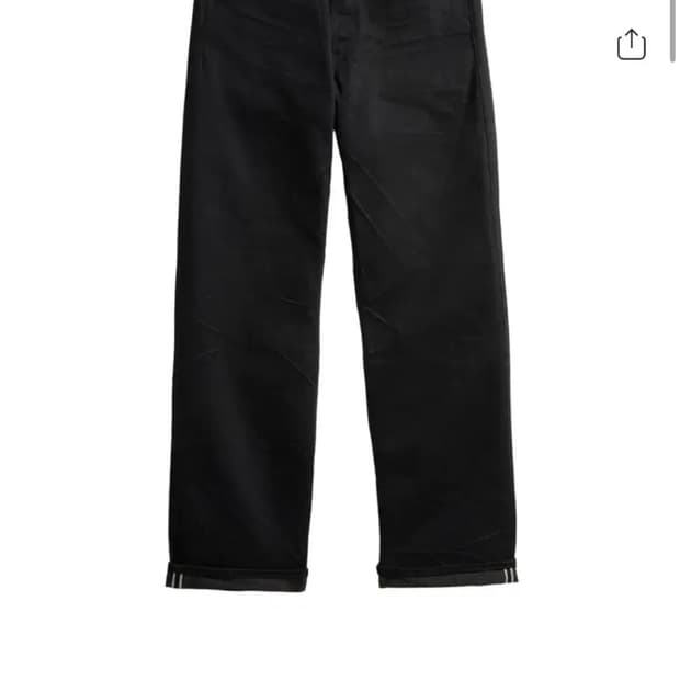 Rrl 빈티지파이브포켓 블랙온블랙 33x32