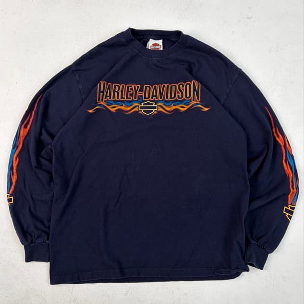 00s Harley Davidson L/S Tee (navy)