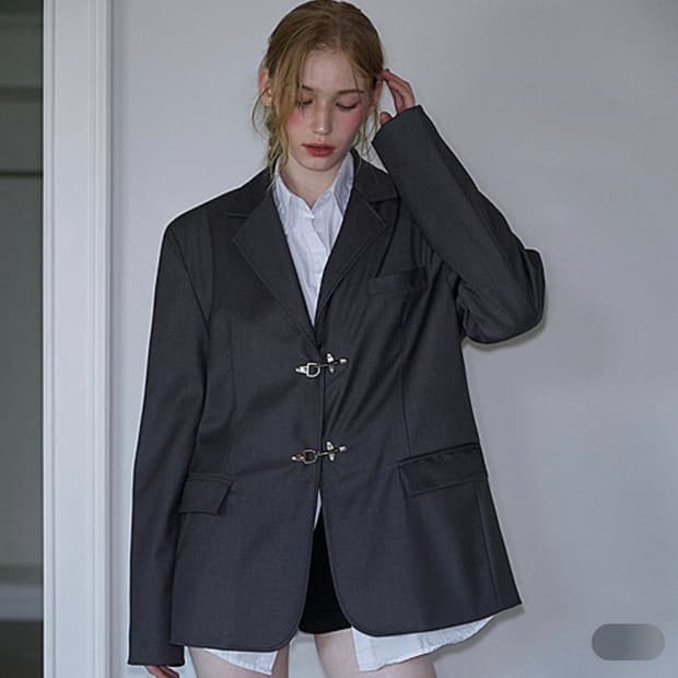 로제프란츠 버클 오버핏 자켓 차콜