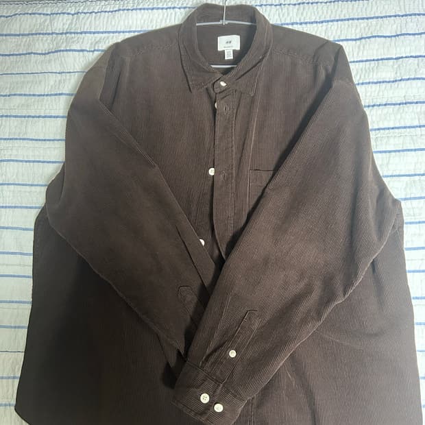 H&M 코듀로이 셔츠