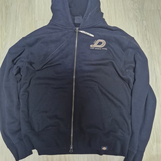 디키즈 워시드 스네이크 후드집업 블랙 l