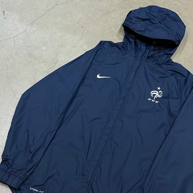 L 나이키 스톰핏 프랑스 국대  네이비 후드 바람막이