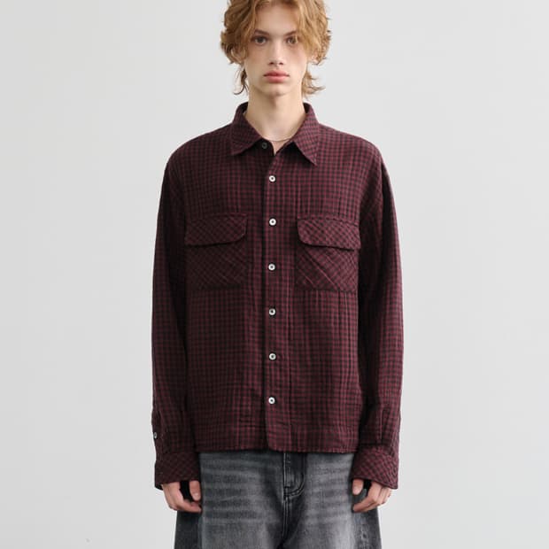 [2] 노운 타탄 체크 크롭 셔츠